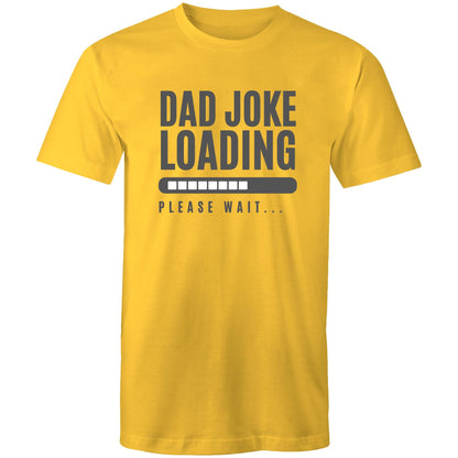 Dad Joke Loading - Mens T-Shirt Yellow Mens T-shirt Dad Printed In Australia