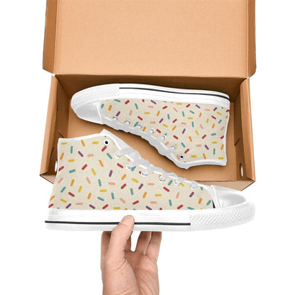 Sprinkles - Men's High Top Canvas Shoes