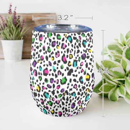 Animal Print In Colour - 12oz Wine Tumbler 12oz Wine Tumbler animal Printed Offshore