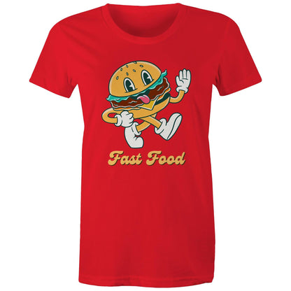 Fast Food, Hamburger - Womens T-shirt