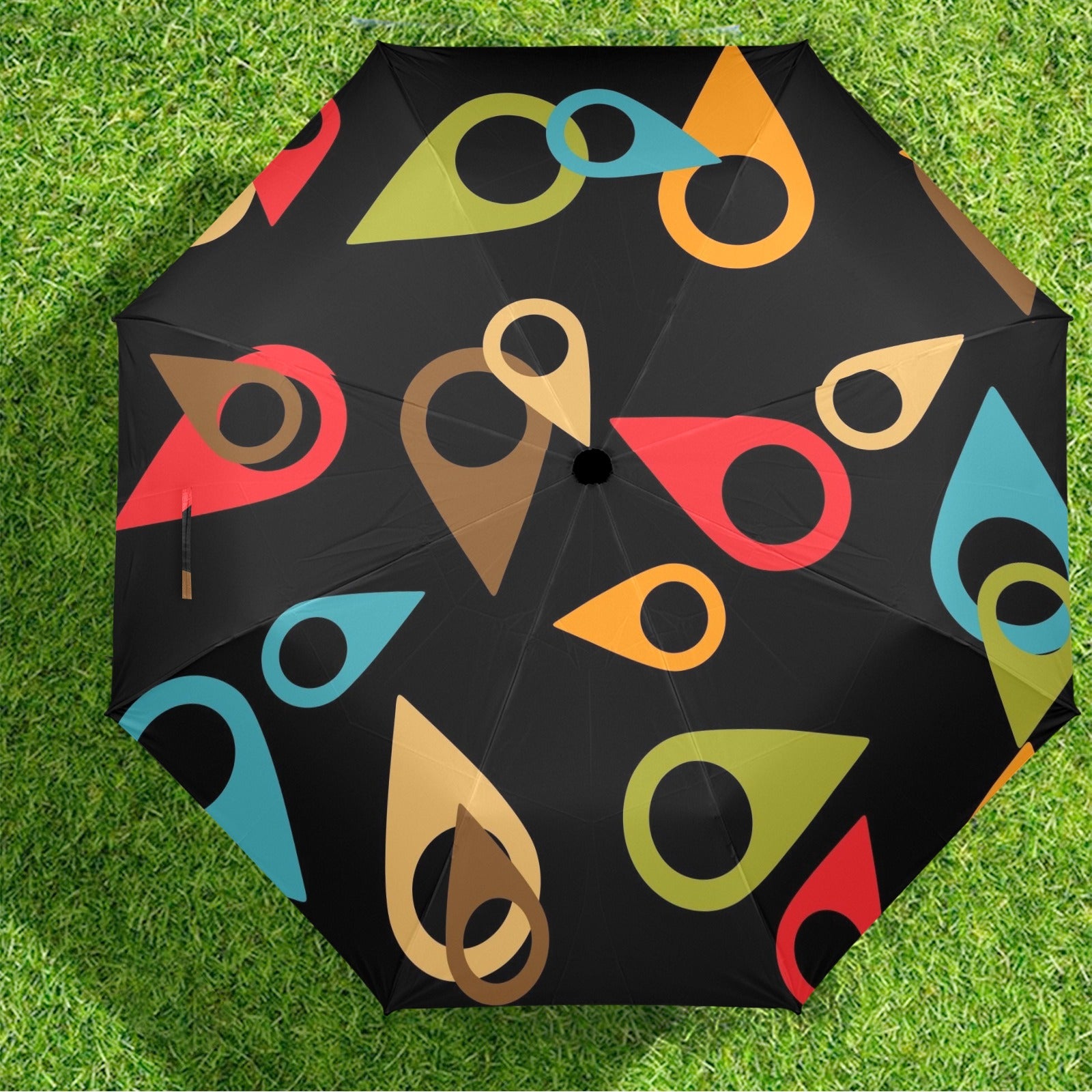 Where Am I - Semi-Automatic Foldable Umbrella Semi-Automatic Foldable Umbrella Printed Offshore