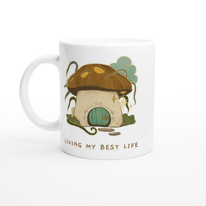 Living My Best Life - White 11oz Ceramic Mug White 11oz Mug