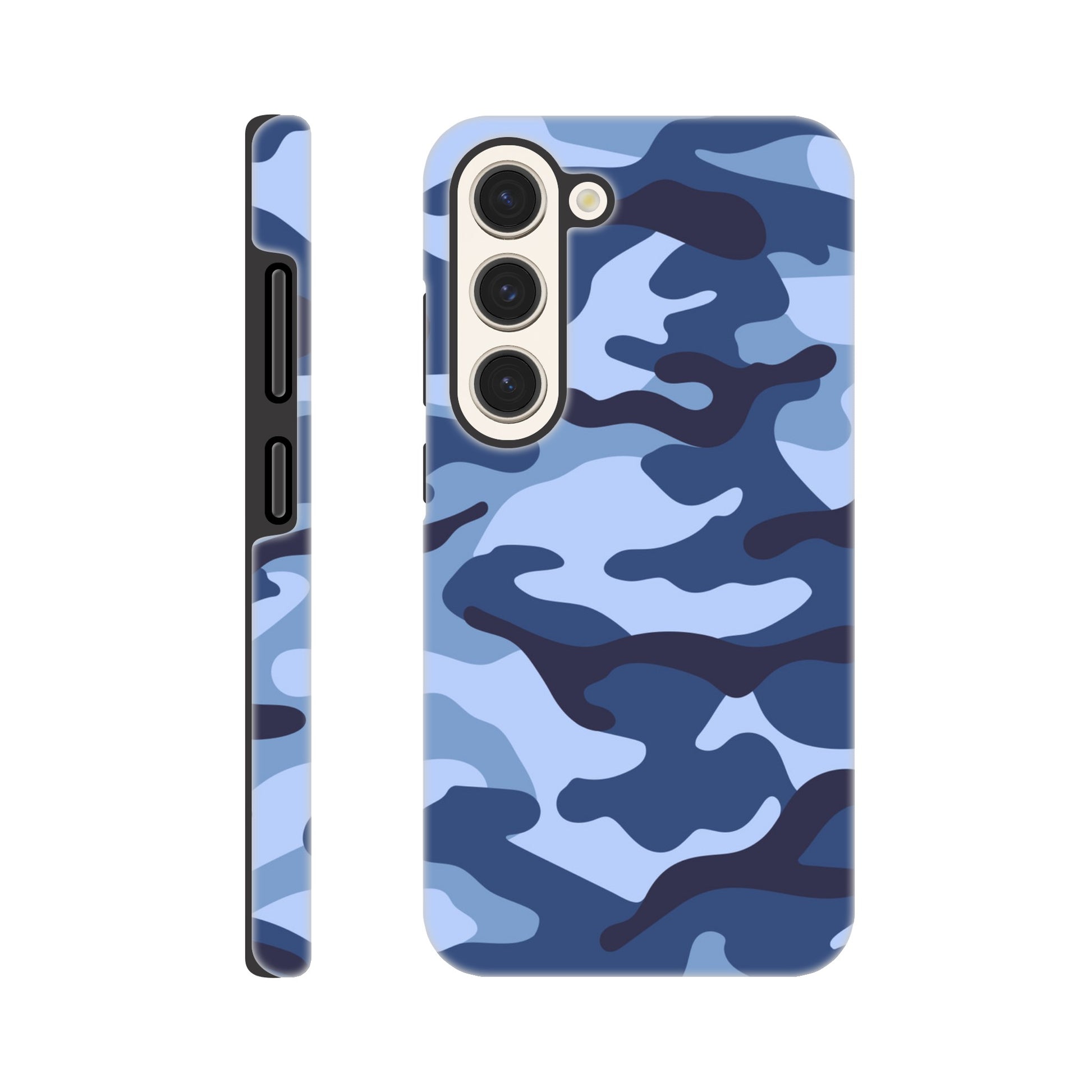 Blue Camouflage - Phone Tough Case Galaxy S23 Phone Case Globally Fulfilled