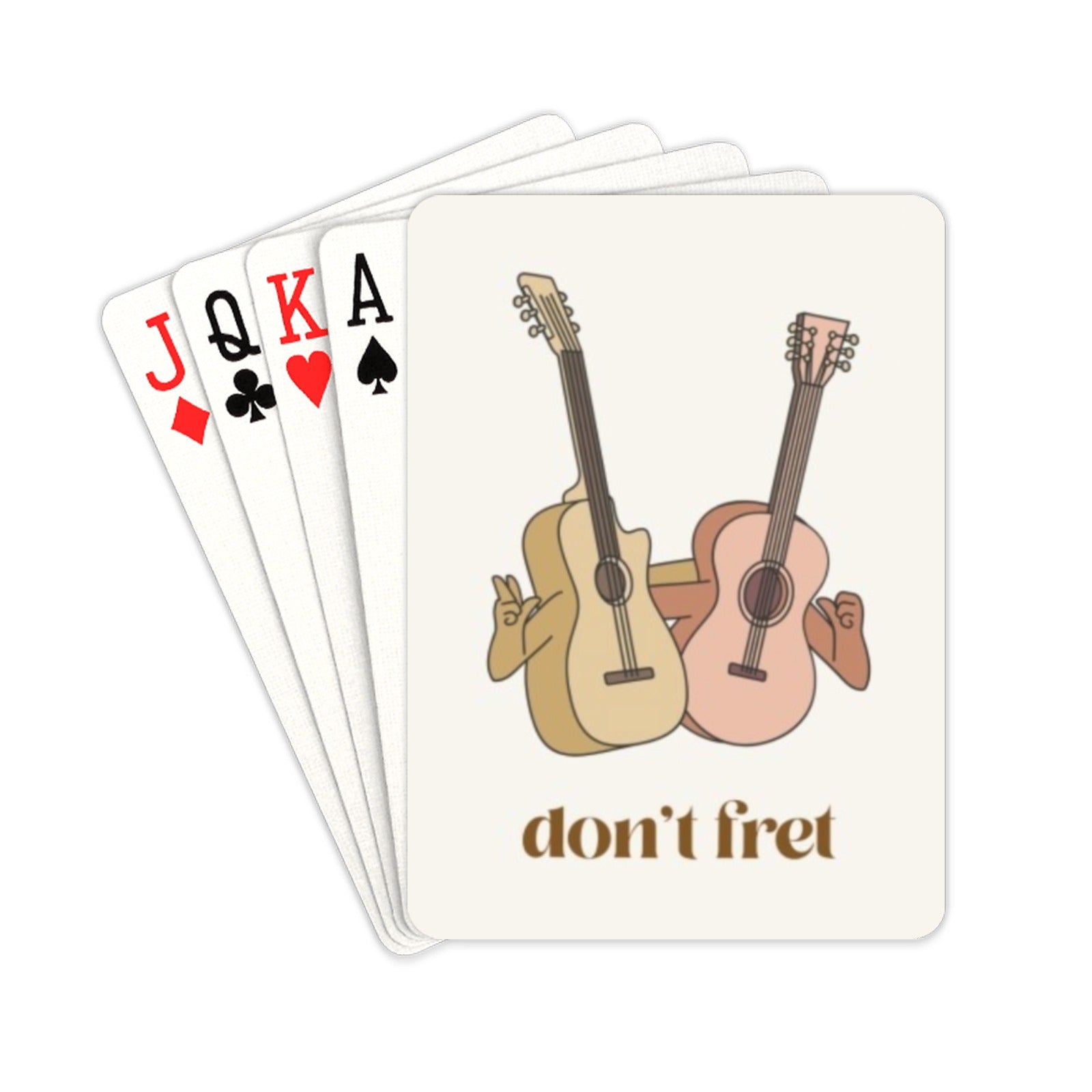 Don't Fret, Guitars - Playing Cards 2.5"x3.5" Playing Card 2.5"x3.5"