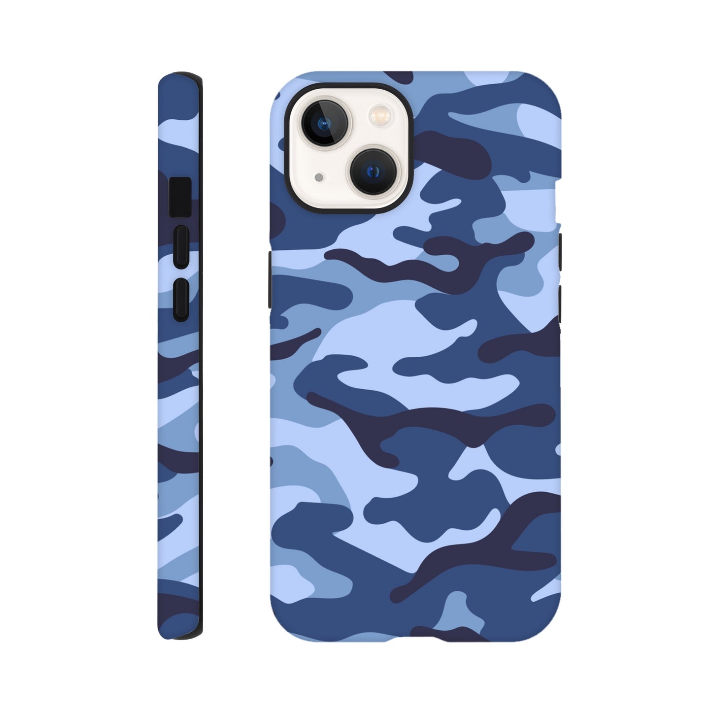 Blue Camouflage - Phone Tough Case iPhone 13 Phone Case Globally Fulfilled