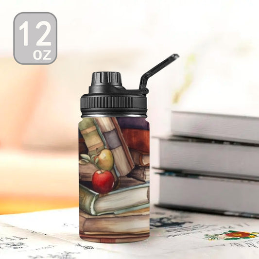 Watercolour Books - Kids Water Bottle with Chug Lid (12 oz)