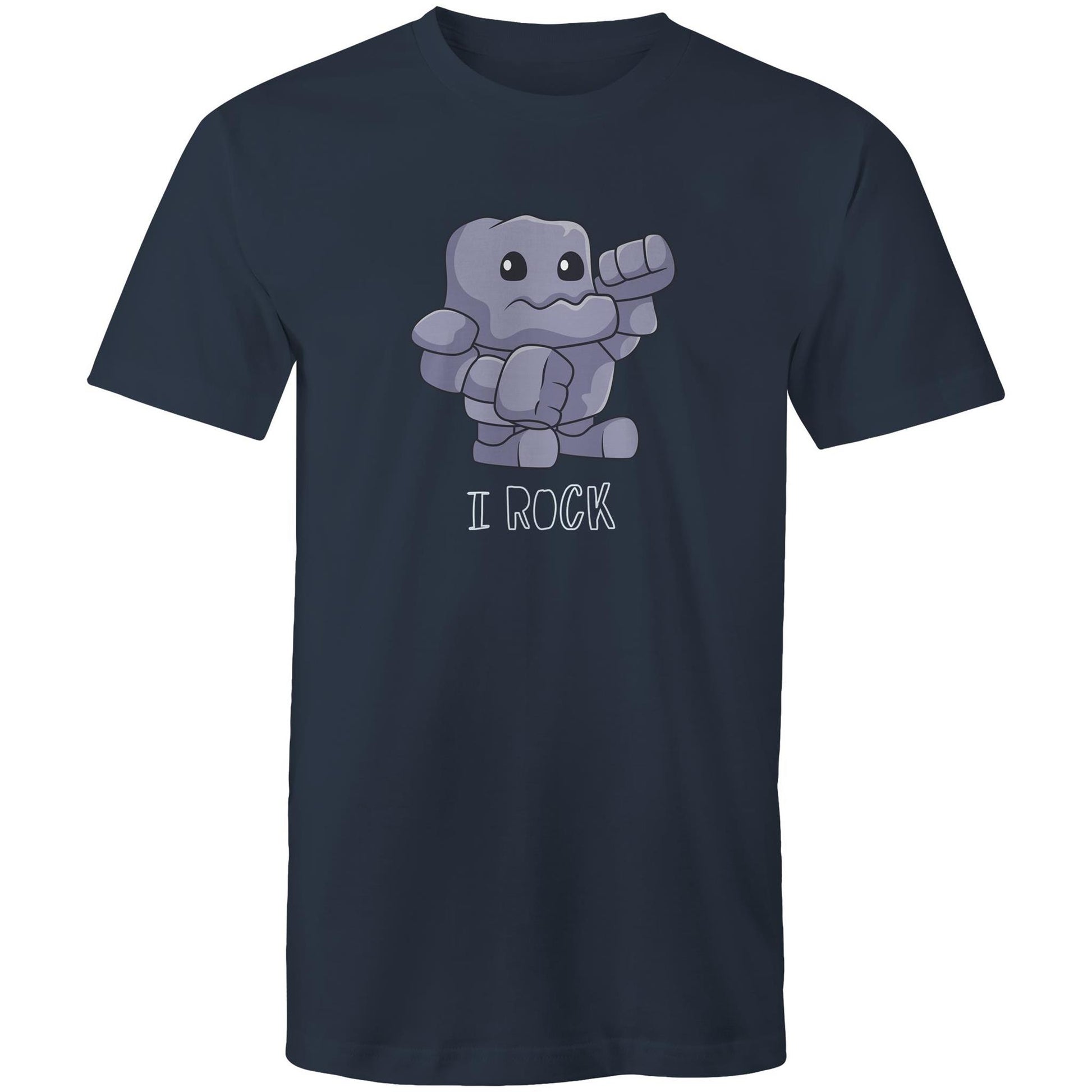 I Rock - Mens T-Shirt Navy Mens T-shirt Music