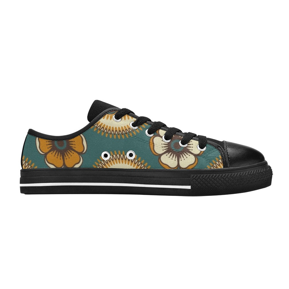 Vintage Floral - Women's Classic Canvas Shoes