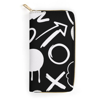 Bold Graffiti - Leather Wallet / Purse White 19.7x10.5cm Wallet / Purse Printed Offshore