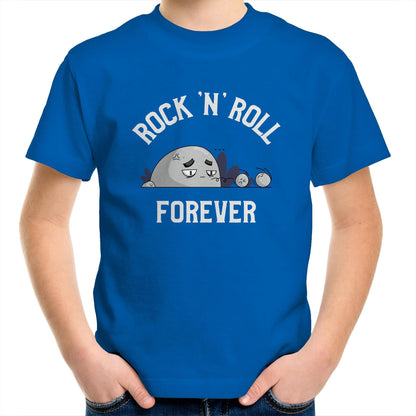 Rock 'N' Roll Forever - Kids Youth T-Shirt Bright Royal Kids Youth T-shirt Music