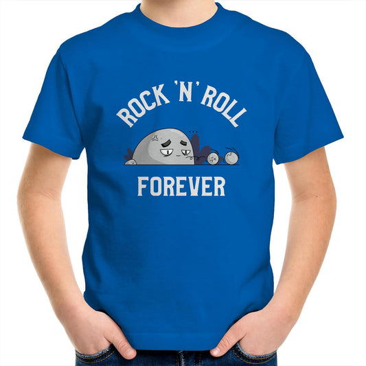 Rock 'N' Roll Forever - Kids Youth T-Shirt Bright Royal Kids Youth T-shirt Music