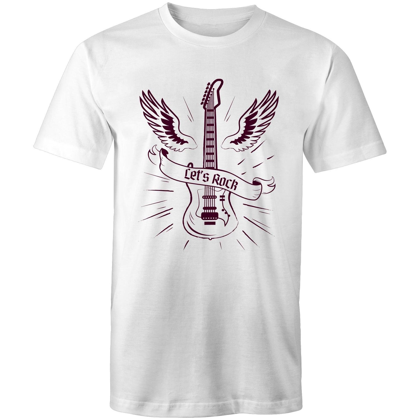 Let's Rock, Guitar - Mens T-Shirt