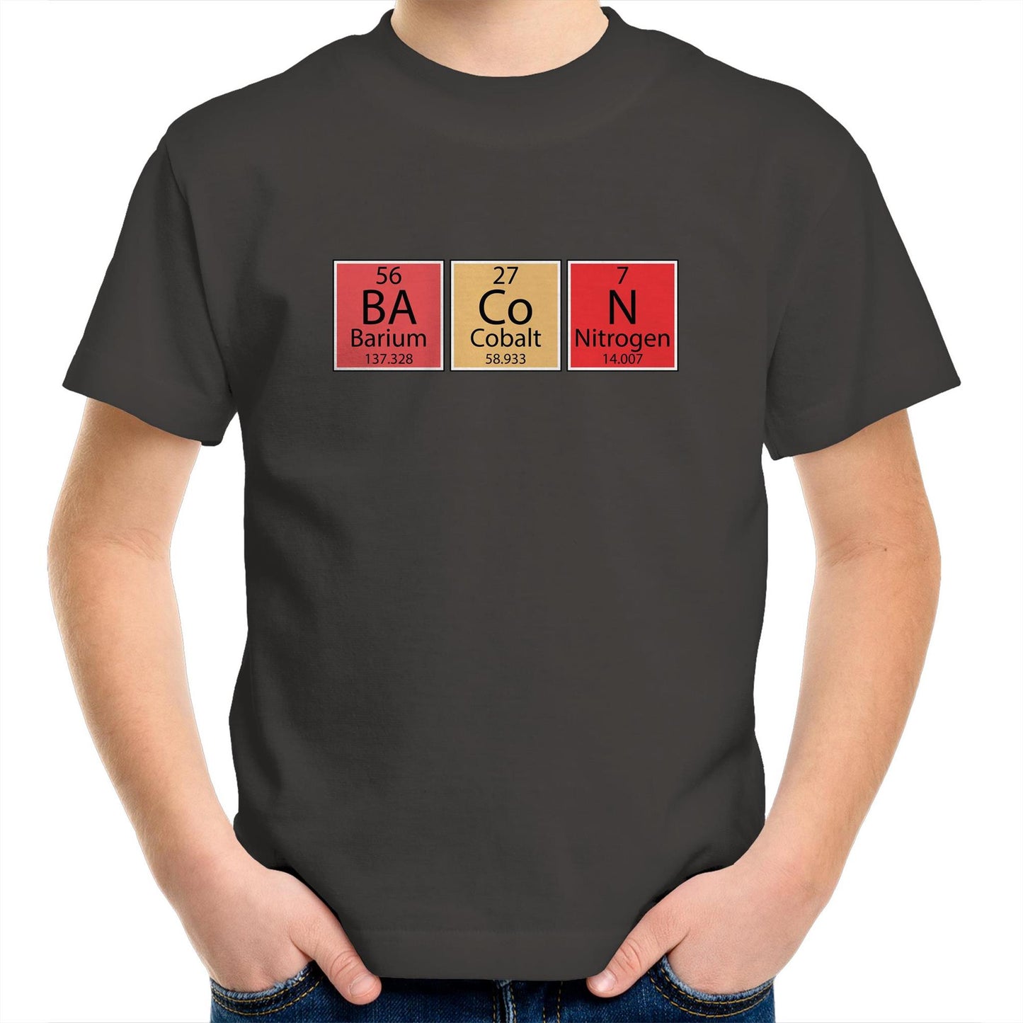 Bacon, Periodic Table - Kids Youth T-Shirt