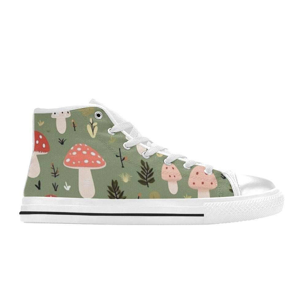 Toadstools - Kids High Top Canvas Shoes