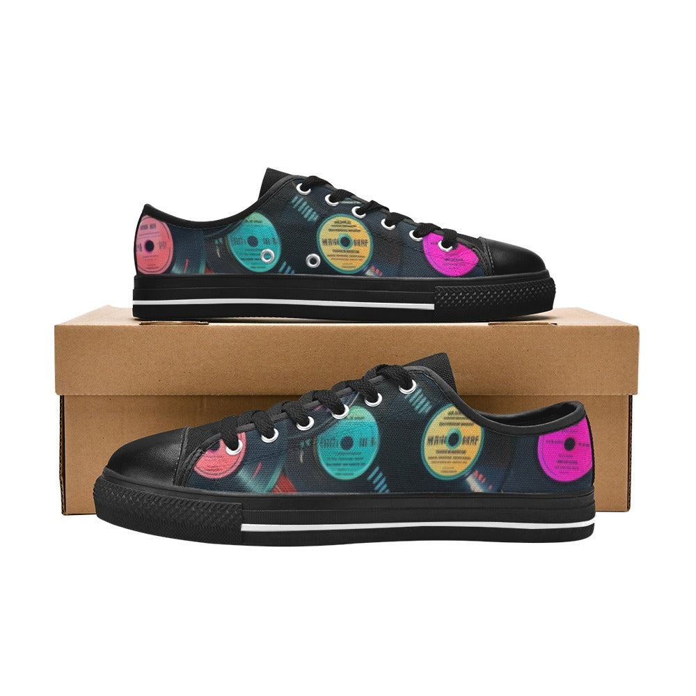 Retro Vinyl Records - Men's Classic Canvas Shoes