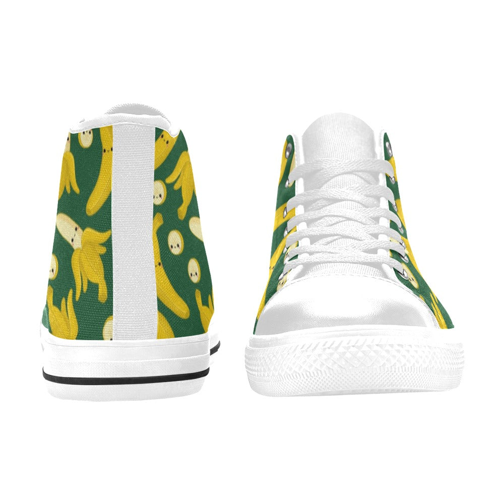 Happy Bananas - Men's High Top Canvas Shoes