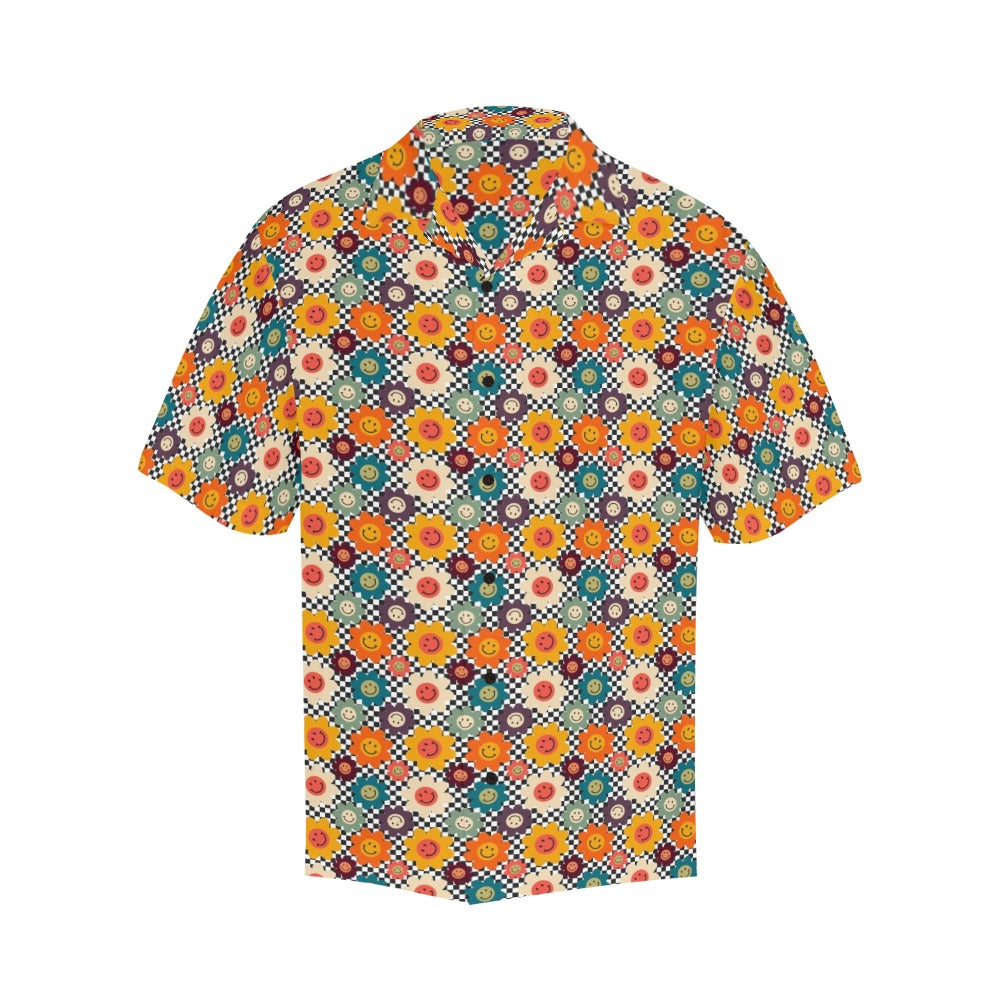 Happy Retro Flowers - Hawaiian Shirt