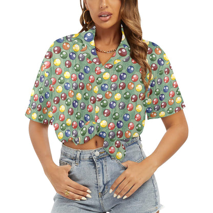 Pool Balls - Womens Hawaiian Shirt