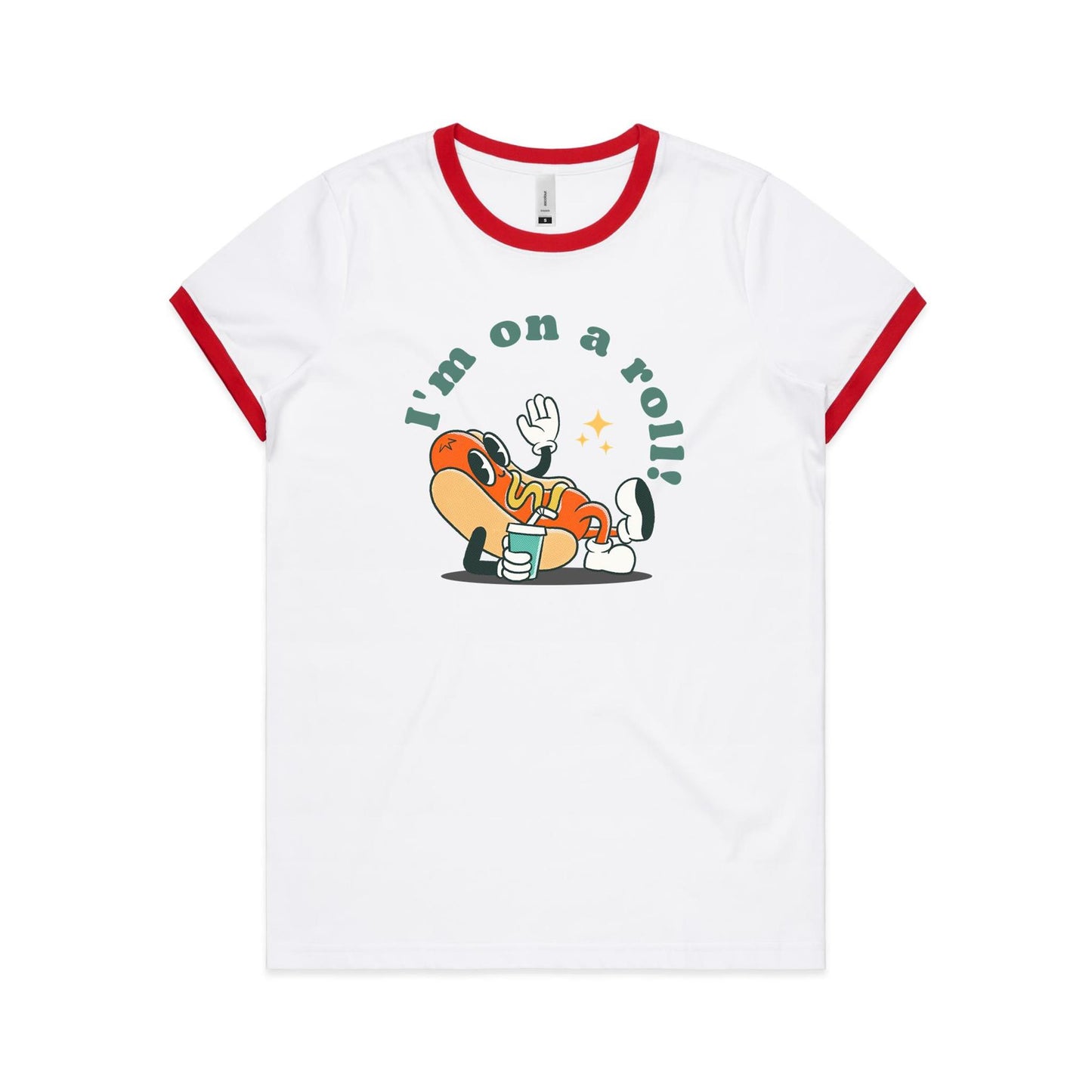 Hotdog, I'm On A Roll - Women's Ringer Tee