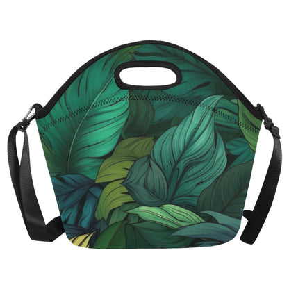 Tropical Leaves - Neoprene Lunch Bag/Large