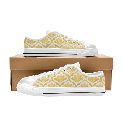 Yellow Pattern - Women's Classic Canvas Shoes