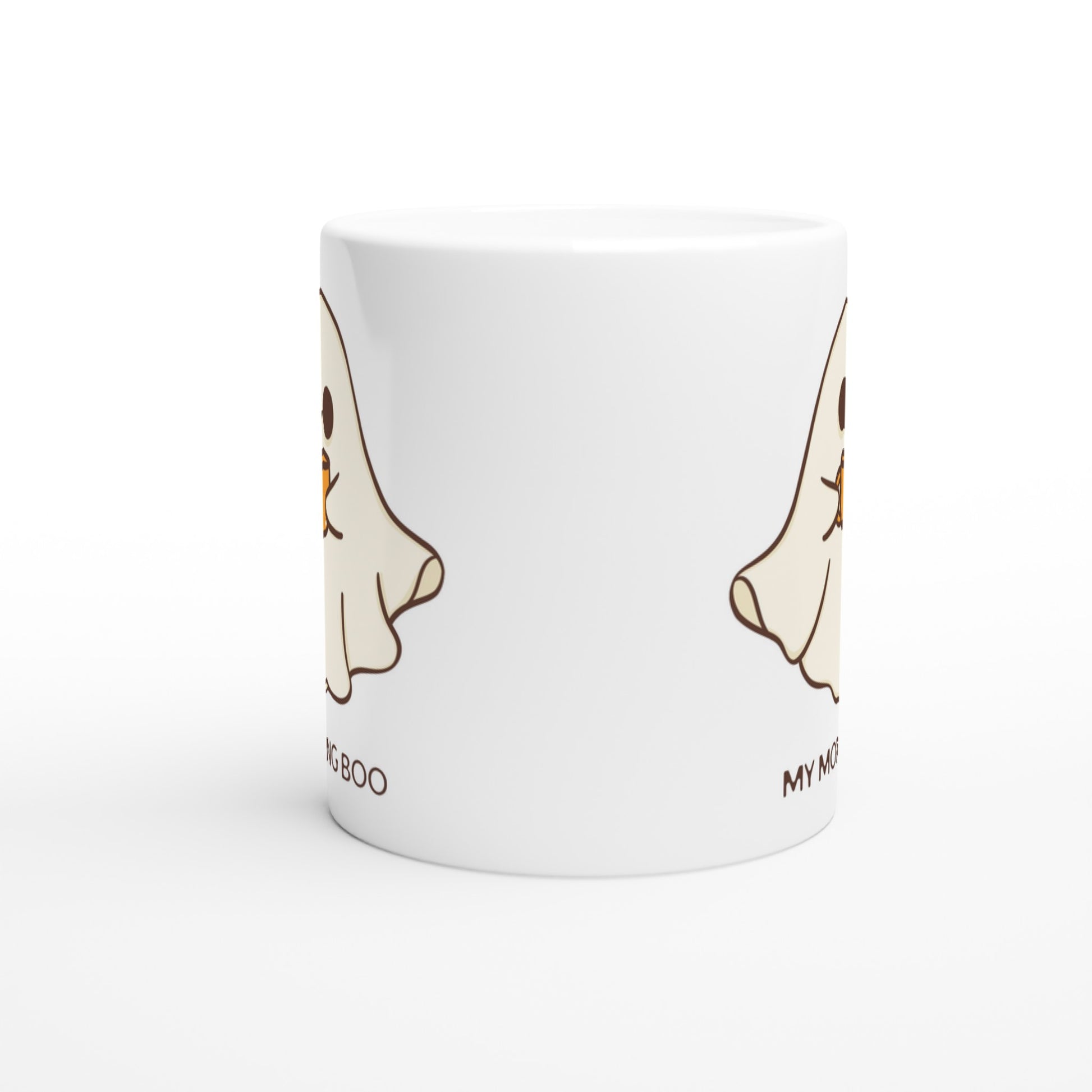 My Morning Boo - White 11oz Ceramic Mug White 11oz Mug Coffee Globally Fulfilled Sci Fi