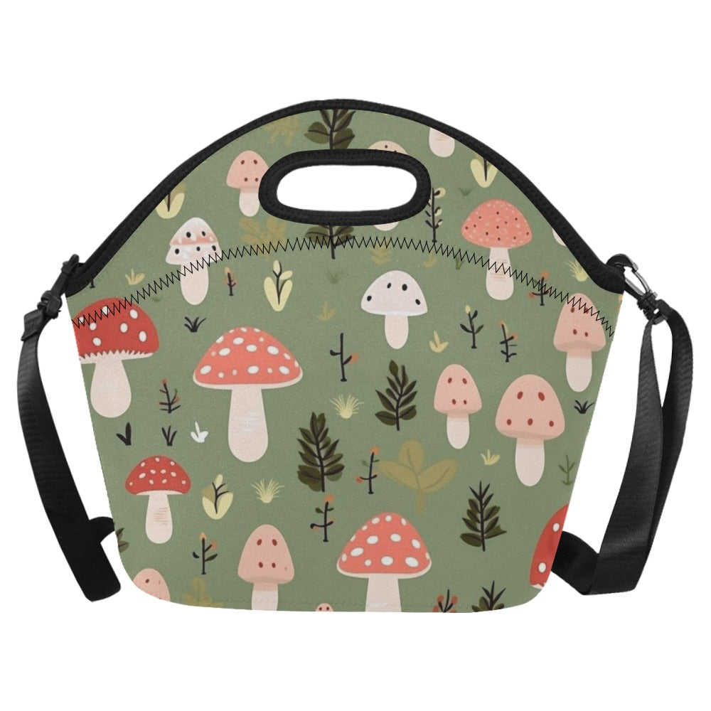 Toadstools - Neoprene Lunch Bag/Large