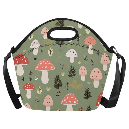 Toadstools - Neoprene Lunch Bag/Large Neoprene Lunch Bag/Large Plants Printed Offshore