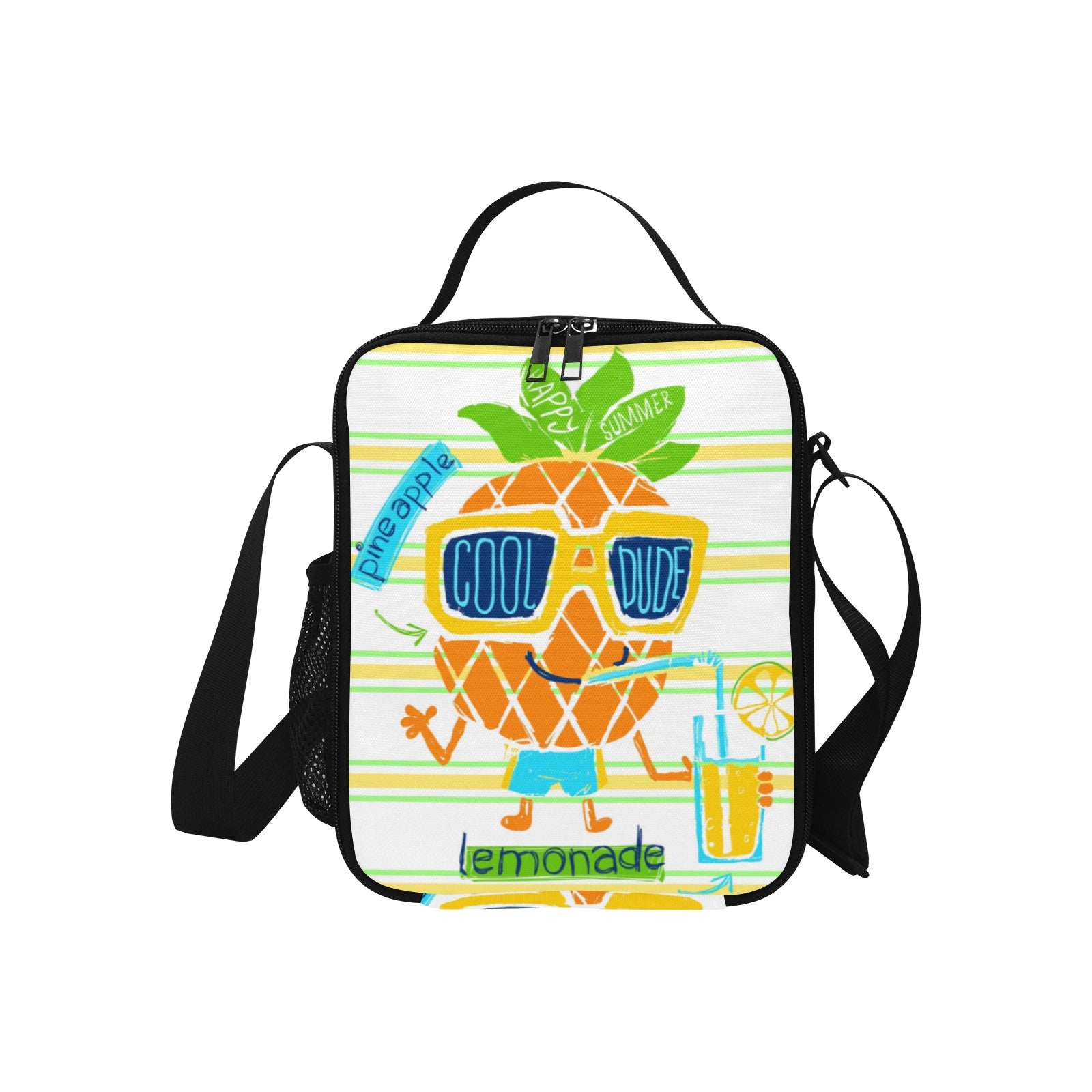 Cool Dude Pineapple - Crossbody Lunch Bag for Kids Kids Crossbody Lunch Bag