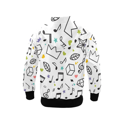 Music Time - Junior Boys Zip Up Hoodie