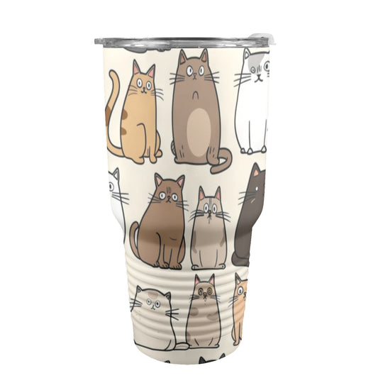 Lots Of Cats - 30oz Insulated Stainless Steel Mobile Tumbler