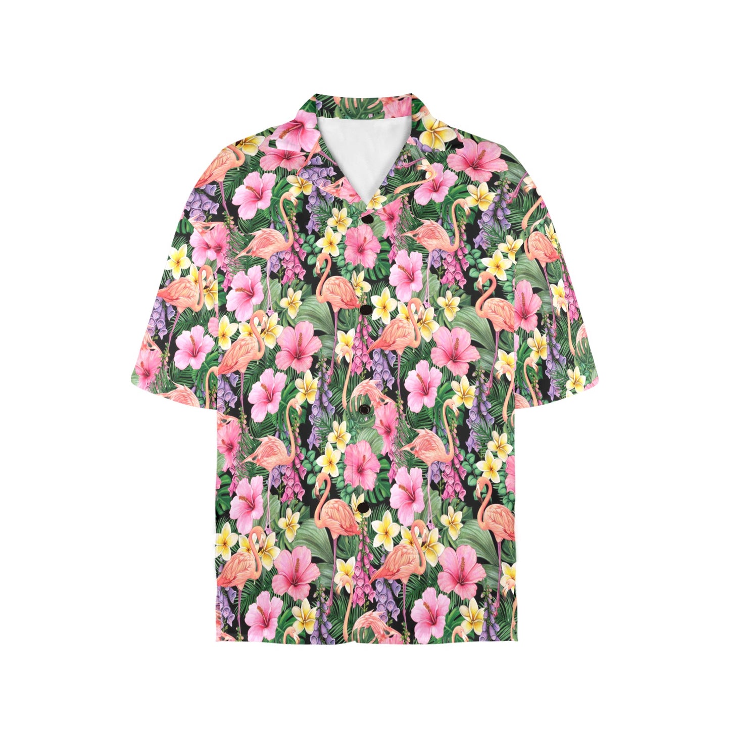 Flamingo Jungle - Womens Hawaiian Shirt