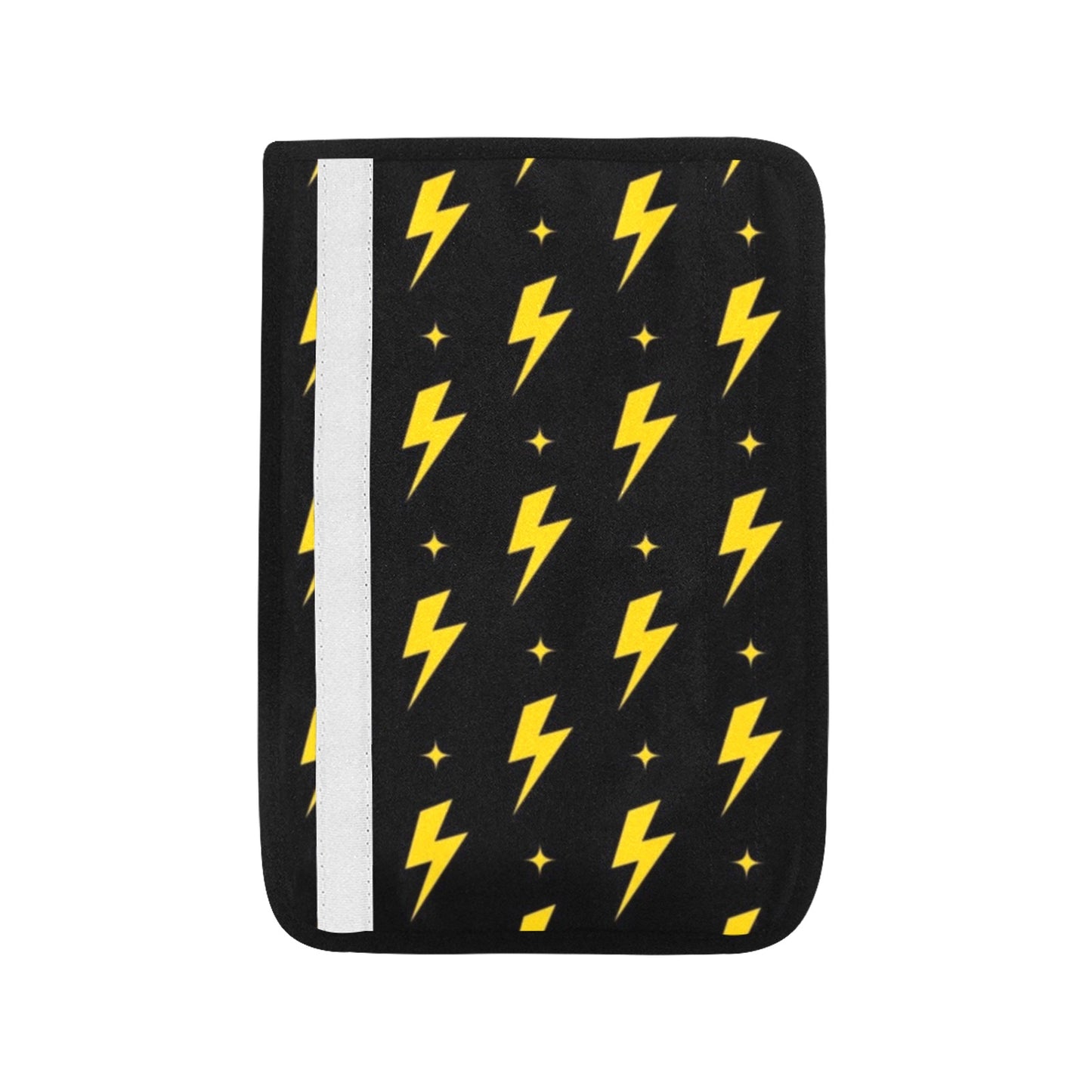 Yellow Lightning - Car Seat Belt Cover 7''x10'' (Pack of 2)