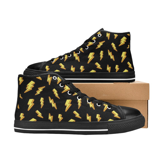 Lightning Bolts - Men's High Top Canvas Shoes