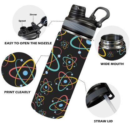 Atoms - Insulated Water Bottle with Dual-Use Lid (18oz) Insulated Water Bottle with Dual-Use Lid (18oz) Printed Offshore Science