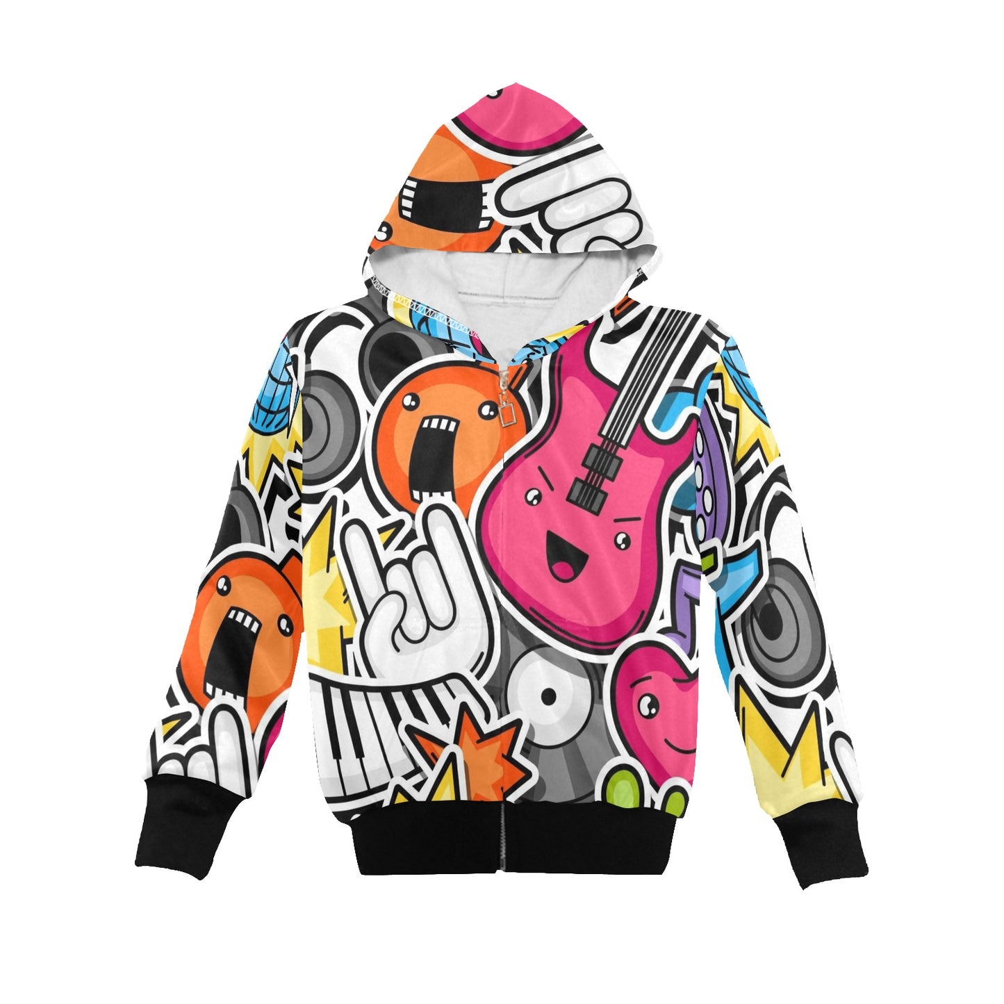 Sticker Music - Senior Boys Zip Up Hoodie