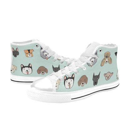 Dogs - Women's High Top Canvas Shoes