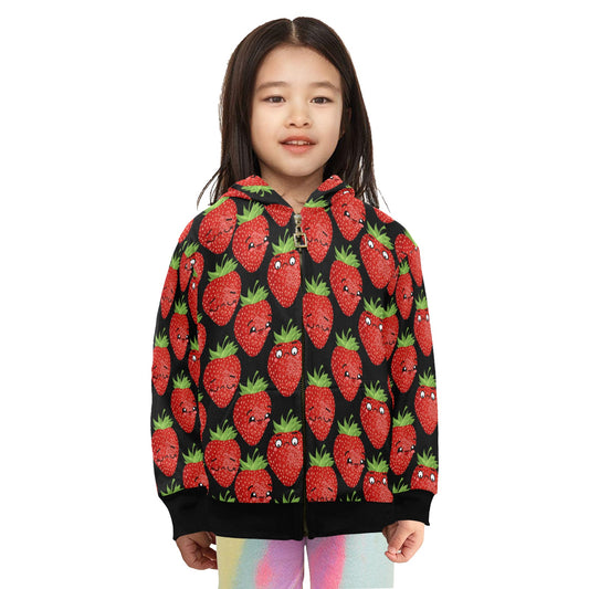 Strawberry Characters - Junior Girls Zip up Hoodie