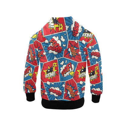 Comic Book Pop - Junior Boys Zip Up Hoodie