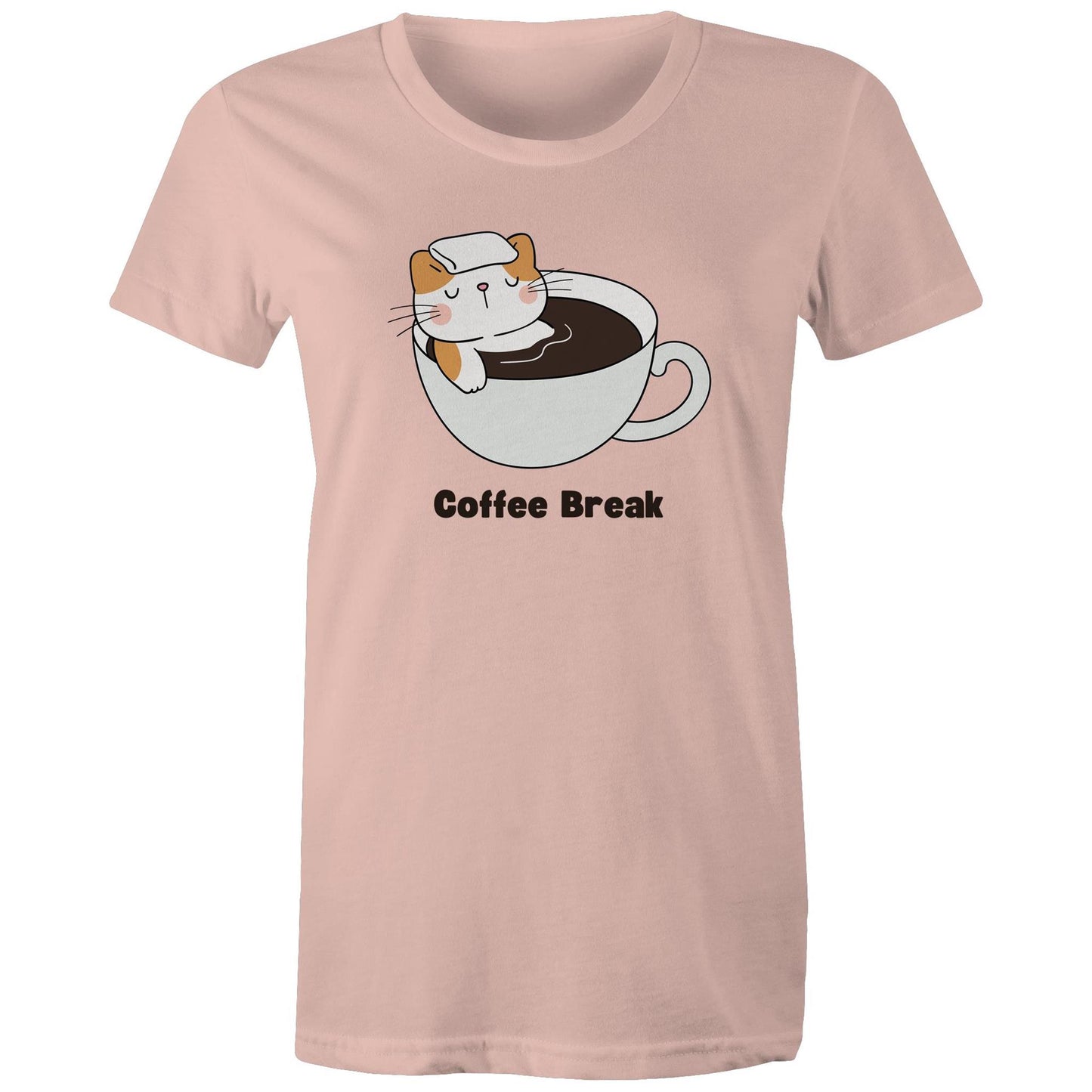 Cat Coffee Break - Womens T-shirt