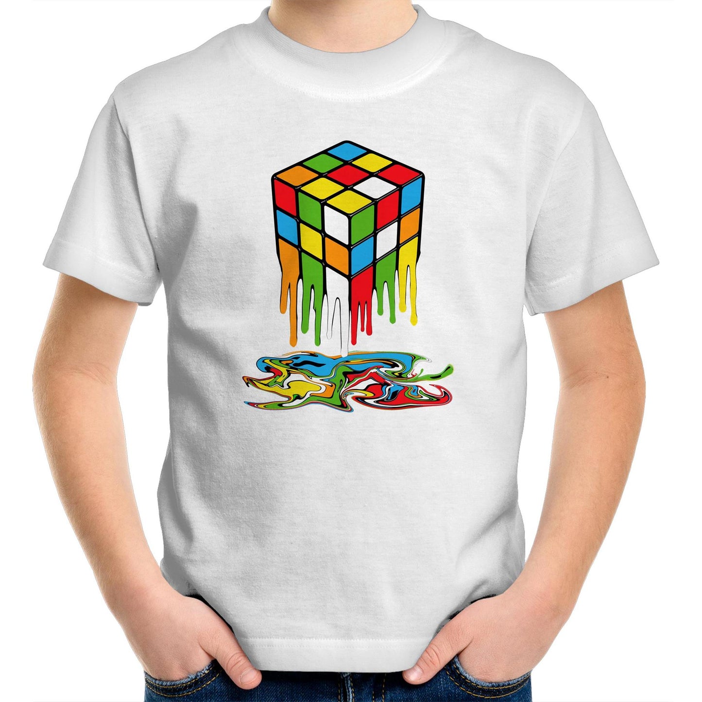 Melting Game Cube - Kids Youth T-shirt White Kids Youth T-shirt Games