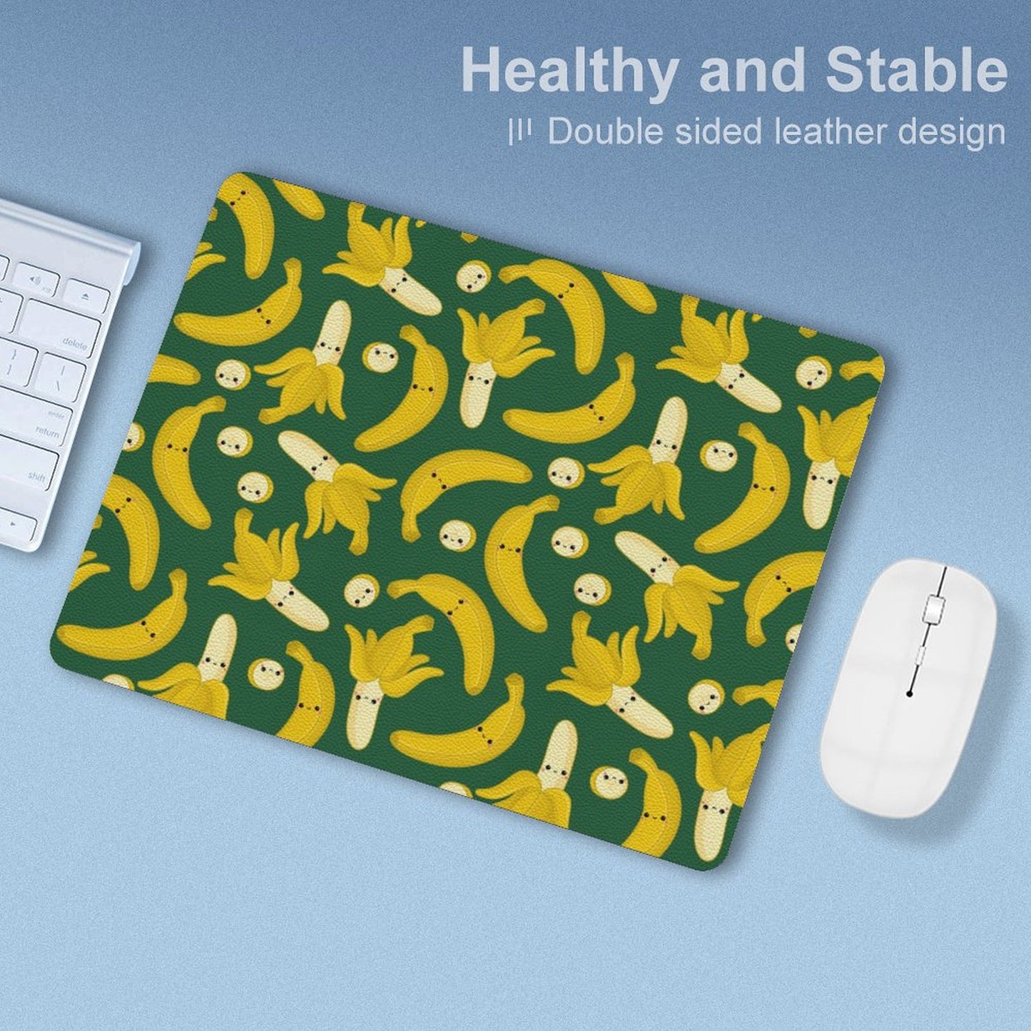 Happy Bananas - Leather Mouse Pad