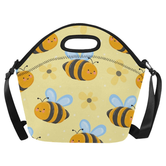 Bright Bees - Neoprene Lunch Bag/Large Neoprene Lunch Bag/Large animal Printed Offshore