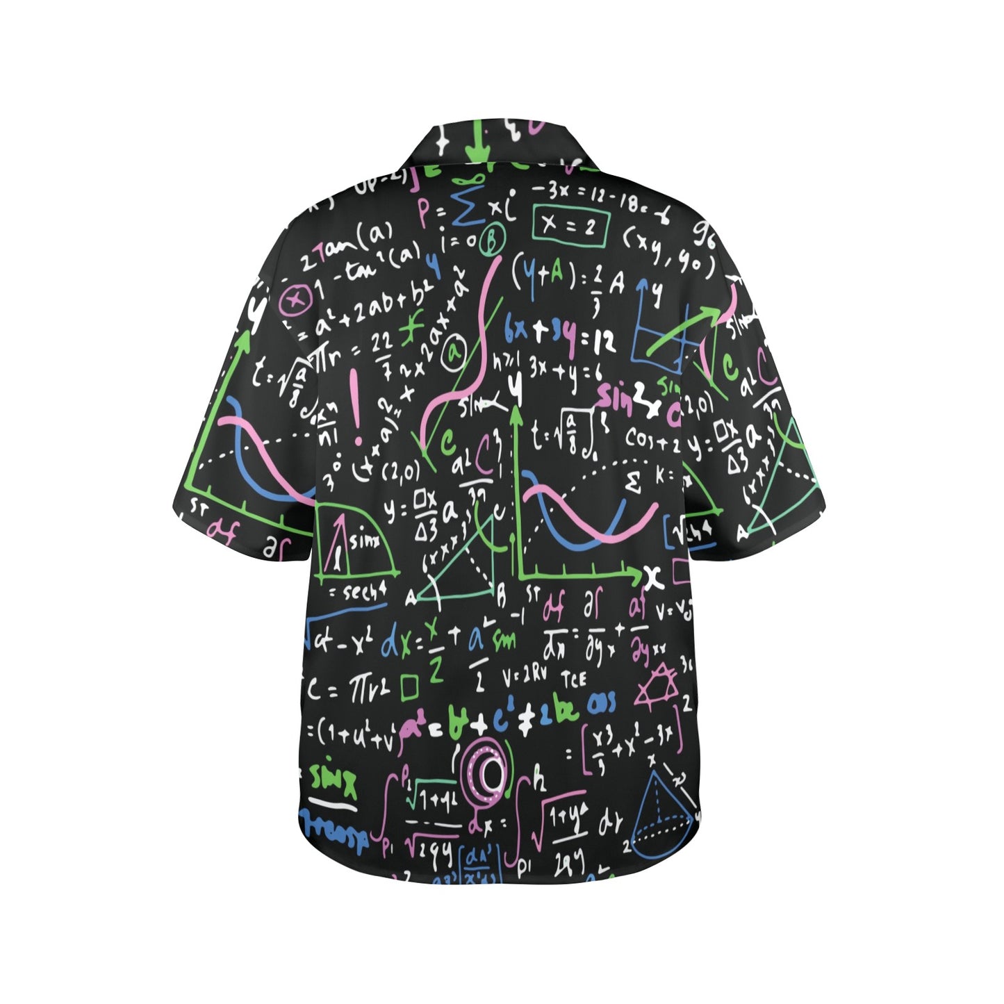 Equations In Green And Pink - Womens Hawaiian Shirt