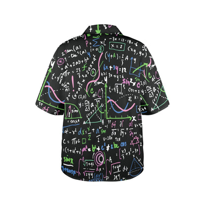 Equations In Green And Pink - Womens Hawaiian Shirt