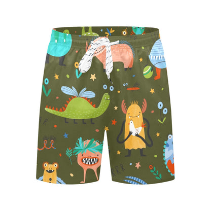 Monsters - Men's Mid-Length Beach Shorts