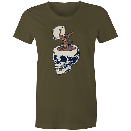 Coffee Skull - Womens T-shirt