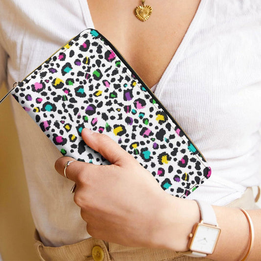 Animal Print In Colour - Leather Wallet / Purse