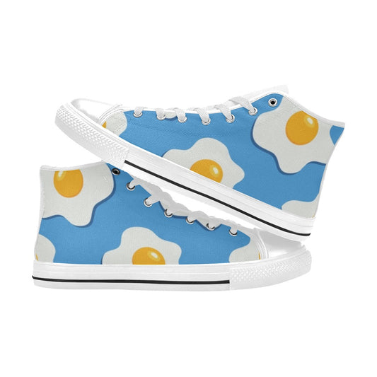 Fried Eggs - Women's High Top Canvas Shoes