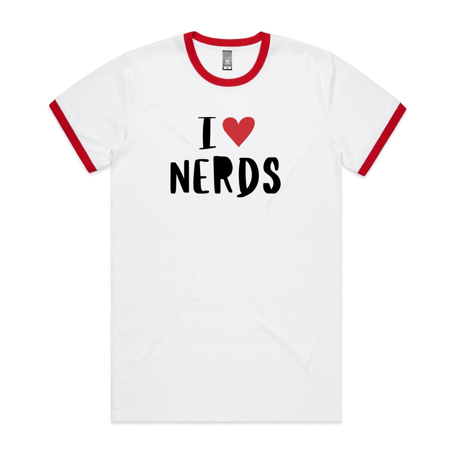 I Love Nerds, Red Heart - Staple Ringer Tee